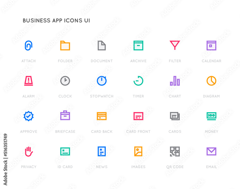 Business User Interface (UI) Vector Icon Set. High Quality Minimal Lined Icons. Business User Interface (UI) Vector Icon Set. High Quality Minimal Lined Icons.