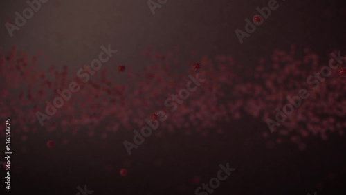 Virus 3d rendering animation, Covid 19 the global pandemic photo