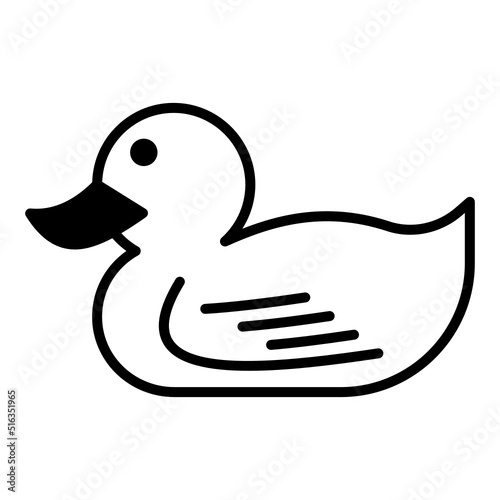 stuffed duck icon on transparent background