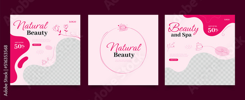 Natural Beauty Center Makeup Social media post Banner