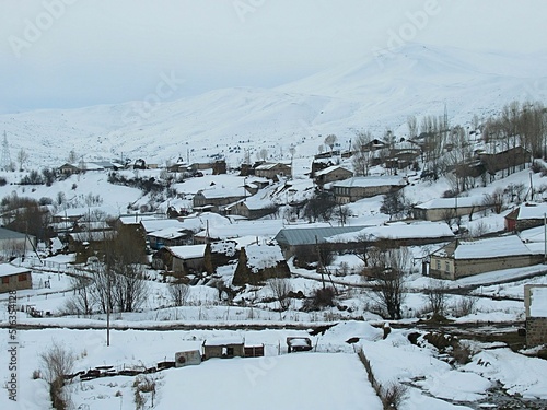 Fotografija beautiful and peaceful winter village in Armenia