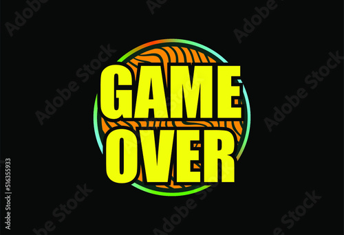 Digital vector of a game over design background.