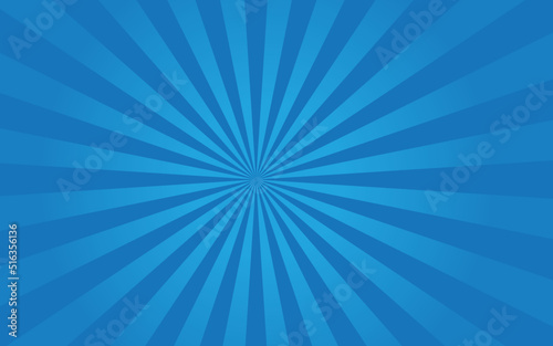 Sun rays Retro vintage style on blue background, Sunburst Pattern Background. Rays. Summer Banner Vector illustration