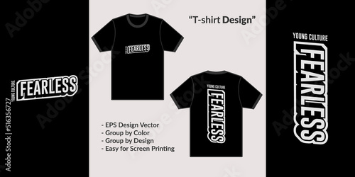 young and fearless culture typography style streetwear design for jacket vector t-shirt merchandise