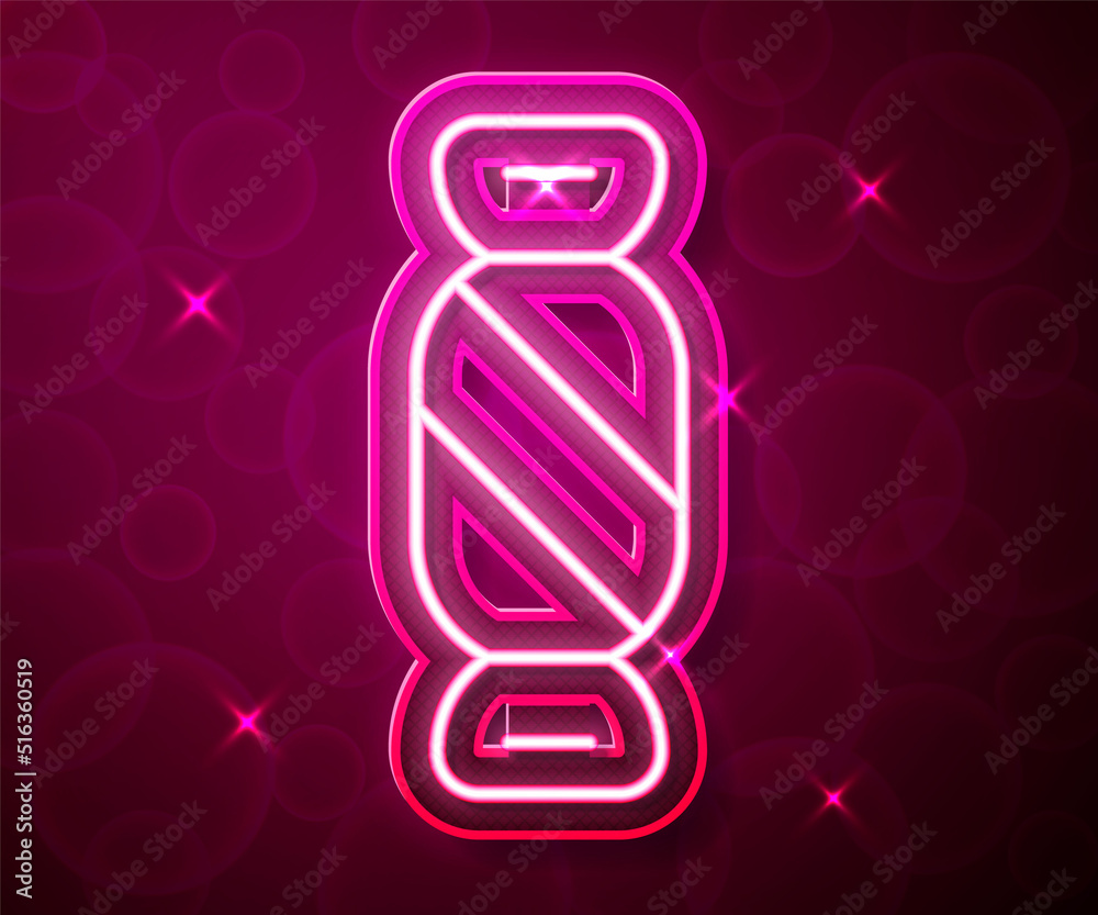 Glowing neon line Candy icon isolated on red background. Happy Halloween party. Vector Glowing neon line Candy icon isolated on red background. Happy Halloween party. Vector