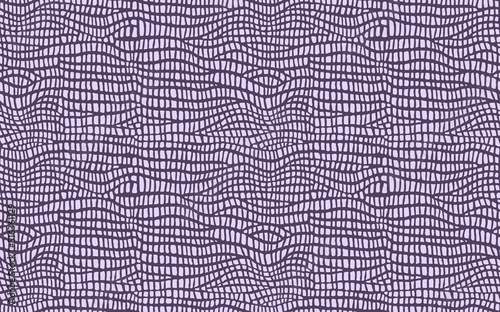 Abstract modern crocodile leather seamless pattern. Animals trendy background. Purple decorative vector illustration for print, fabric, textile. Modern ornament of stylized alligator skin