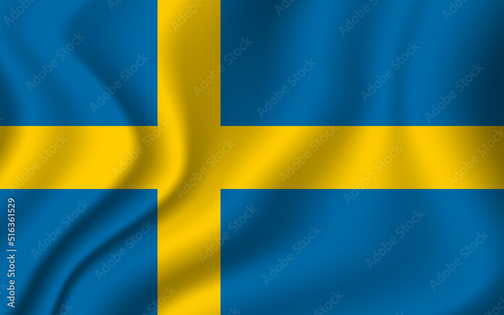 Flag of Sweden. Swedish national symbol in official colors. Template icon. Abstract vector background Flag of Sweden. Swedish national symbol in official colors. Template icon. Abstract vector background