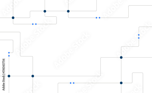 Modern circuit board network connected dots and lines background template. Technology blockchain linked global digital database graphic vector