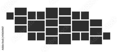 blank college frame photo part or picture.  Vector photo frame mockup. photo frame collage background picture. Vector illustration. photo college. frame. picture college. picture frames.