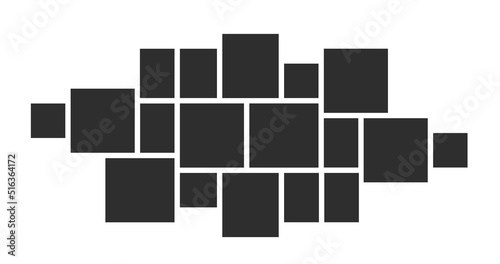 blank college frame photo part or picture.  Vector photo frame mockup. photo frame collage background picture. Vector illustration. photo college. frame. picture college. picture frames.