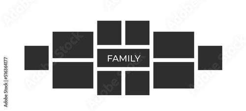 blank college frame photo part or picture.  Vector photo frame mockup. photo frame collage background picture. Vector illustration. photo college. frame. picture college. picture frames.