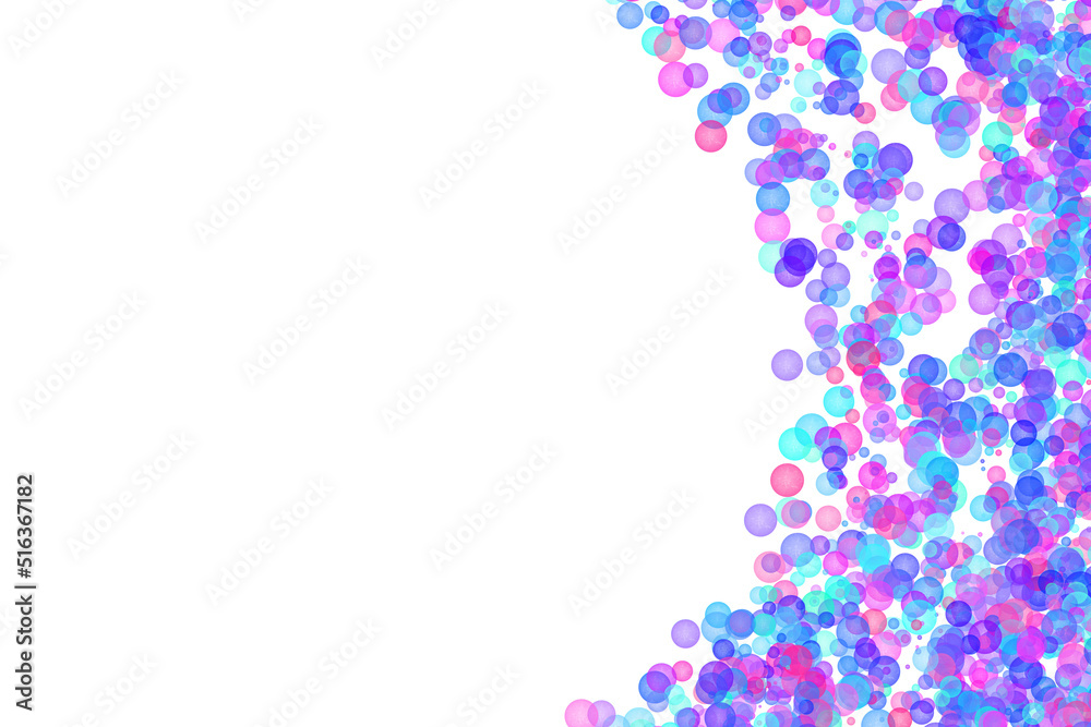 Colourful Circles Bubbles with Pattern Background in different Colours and Shapes