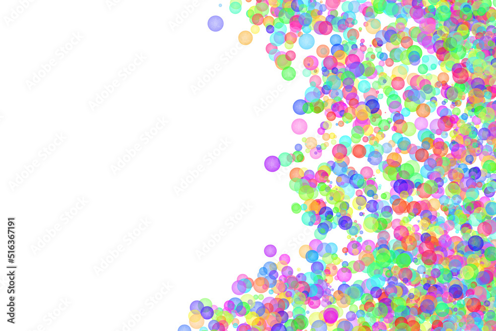 Colourful Circles Bubbles with Pattern Background in different Colours and Shapes