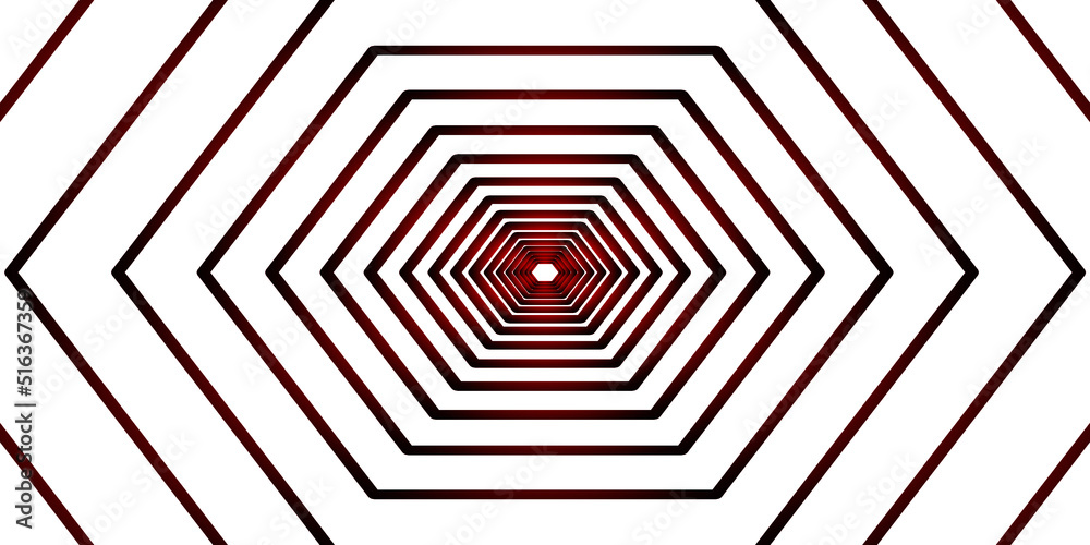 Hexagon Background. A Tunnel in different Shapes an Colours Hexagon Background. A Tunnel in different Shapes an Colours