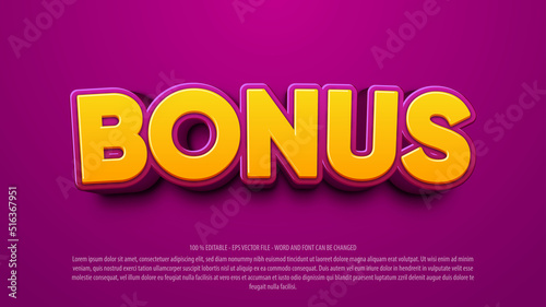 Bonus 3d style editable text effect