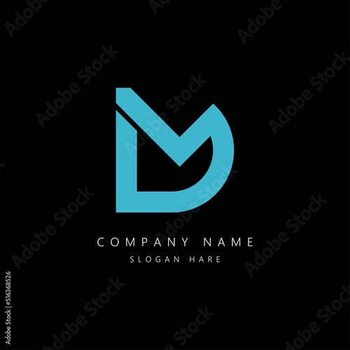 DM latter logo design graphic
