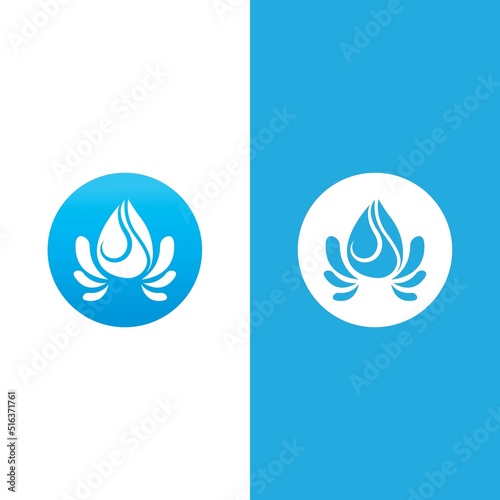 Water drop logo template vector