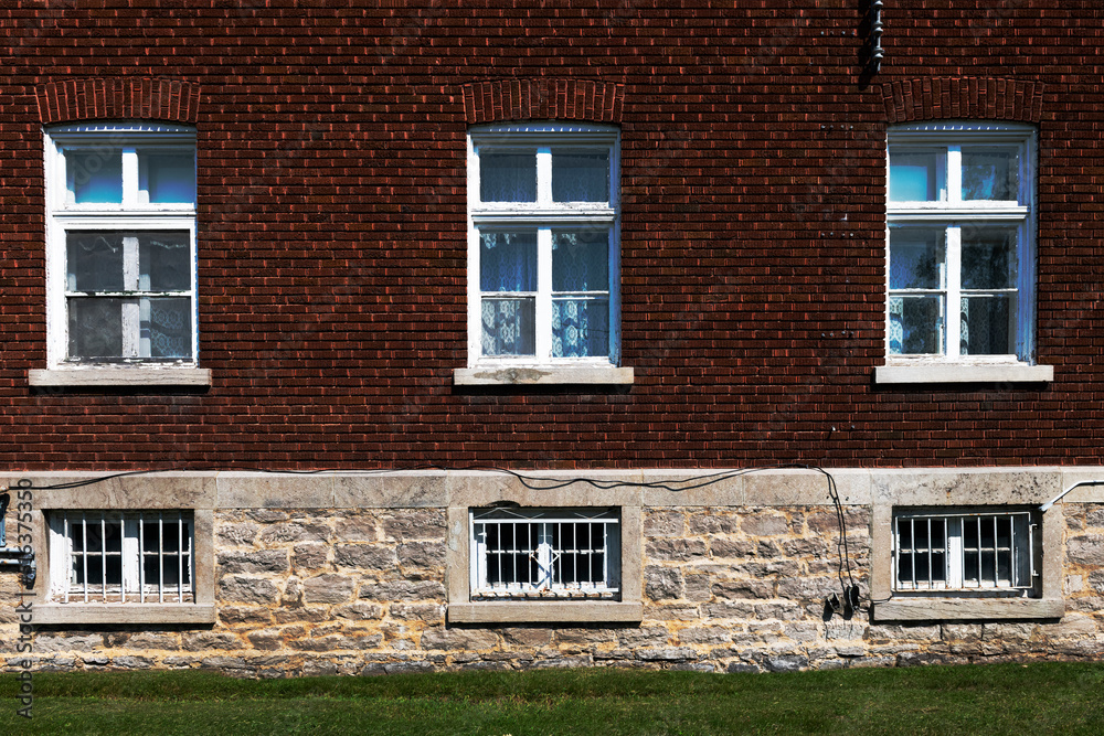 An old building brick wall