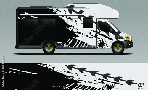 racing background vector for camper car wraps and more