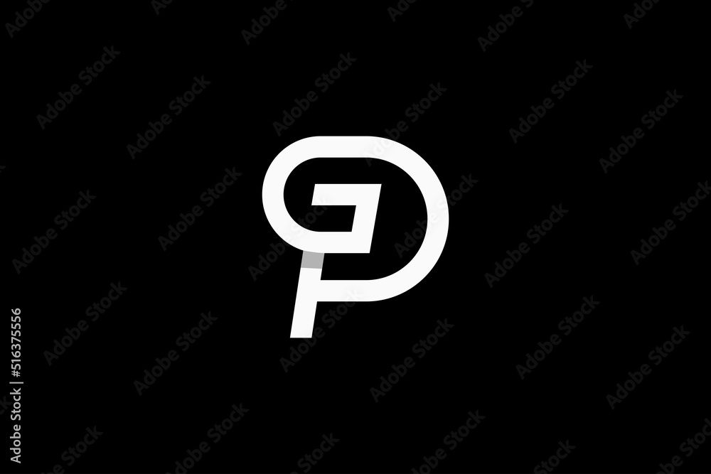 Initial letter GP logo design vector illustration. Initial letter GP logo design vector illustration.
