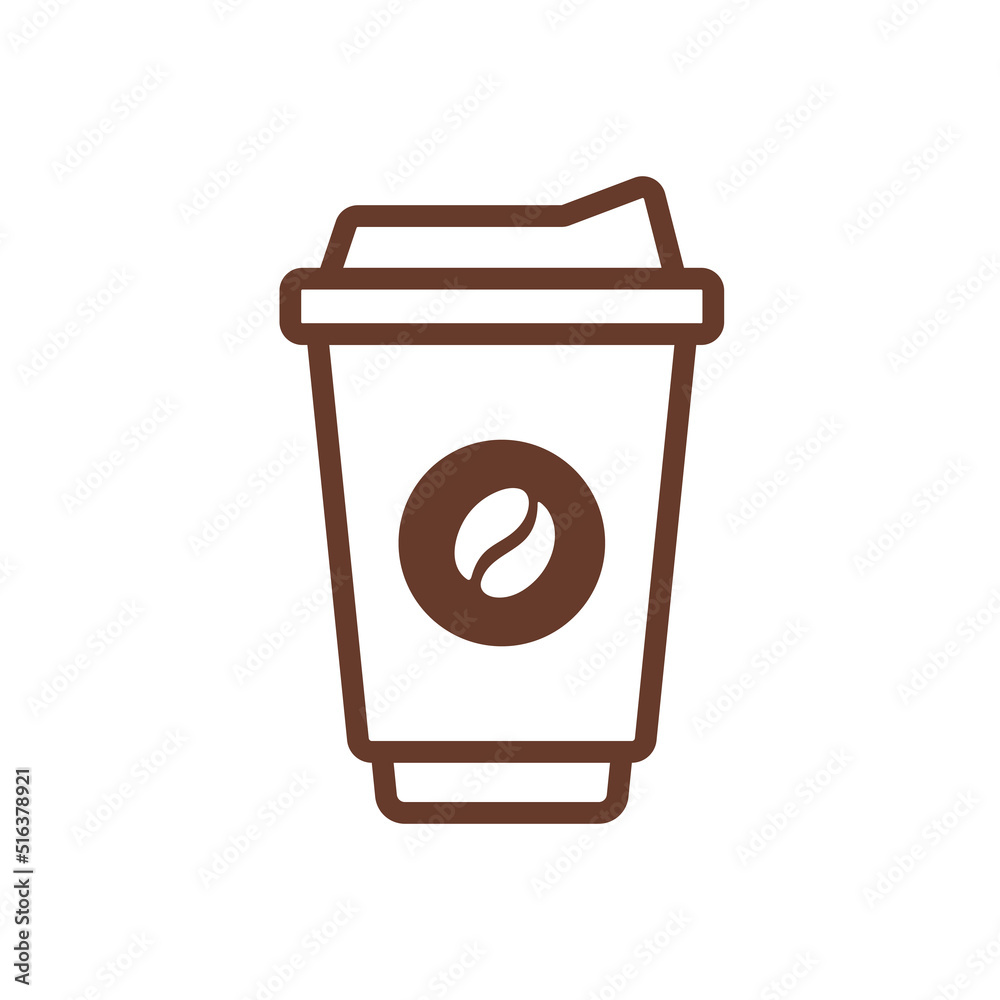 simple coffee cup vector For the hot drink menu in the cafe simple coffee cup vector For the hot drink menu in the cafe