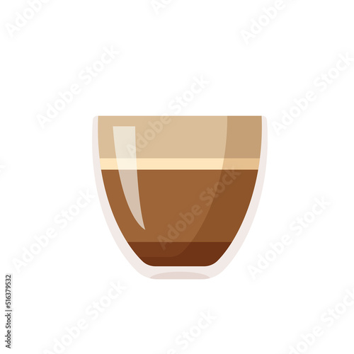 Hot coffee mug vector. Popular drink menu in the cafe For drinking to wake up in the morning