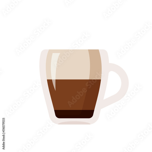 Hot coffee mug vector. Popular drink menu in the cafe For drinking to wake up in the morning