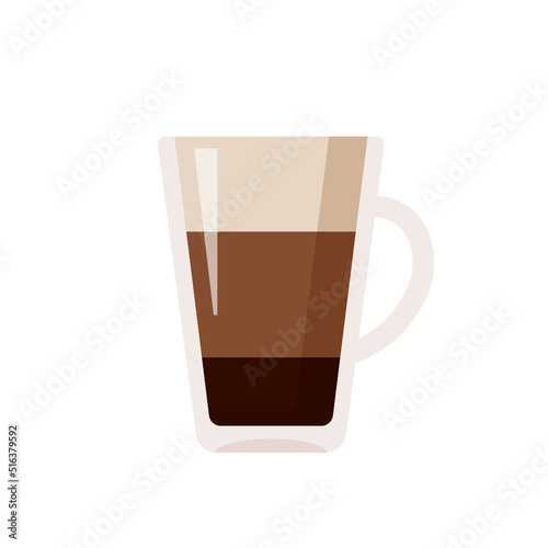Hot coffee mug vector. Popular drink menu in the cafe For drinking to wake up in the morning