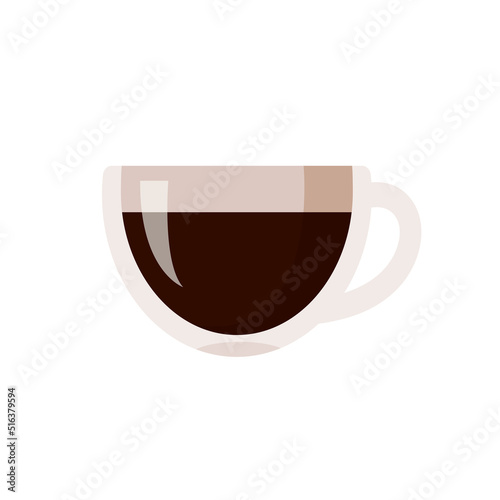 Hot coffee mug vector. Popular drink menu in the cafe For drinking to wake up in the morning