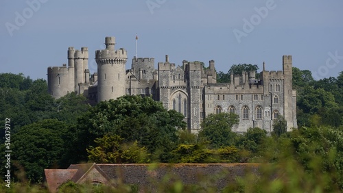 Arundel castle rises above the town of the same name in West Sussex. photo