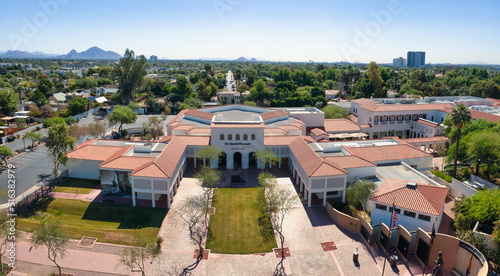 Aerial View Of Garden Of Heard Museum In Phoenix, Arizona