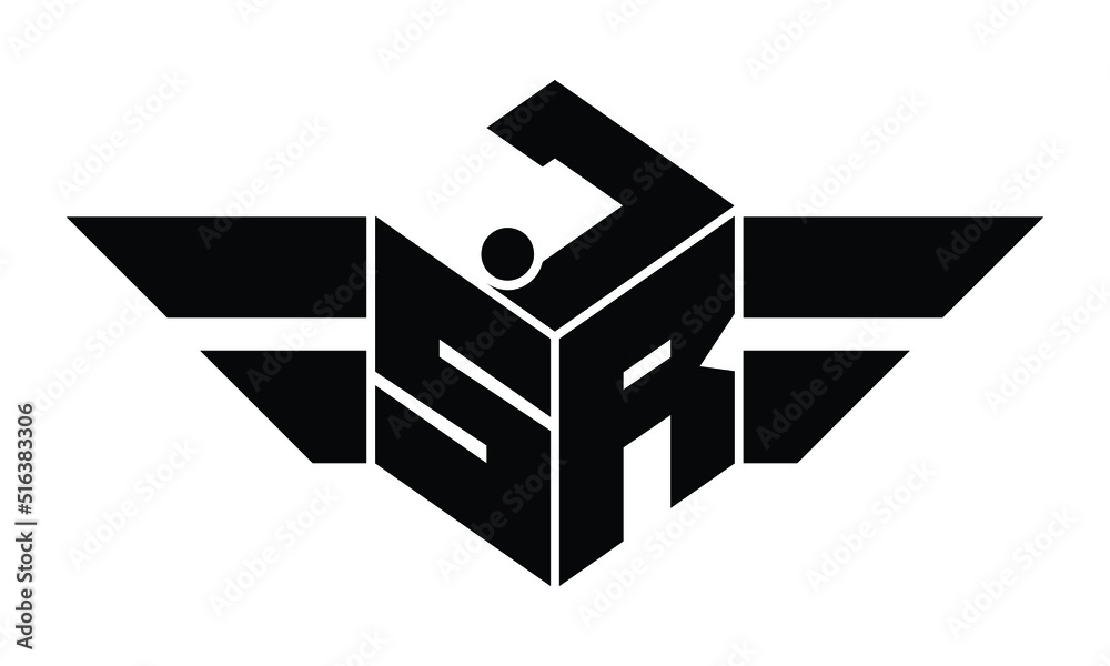 jsr-three-letter-gaming-logo-in-polygon-cube-shape-logo-design-vector