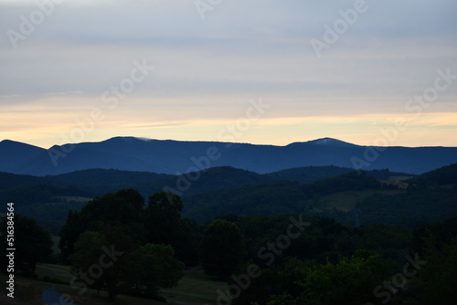 Sunset in the Mountains of Rockbridge County, VA photo