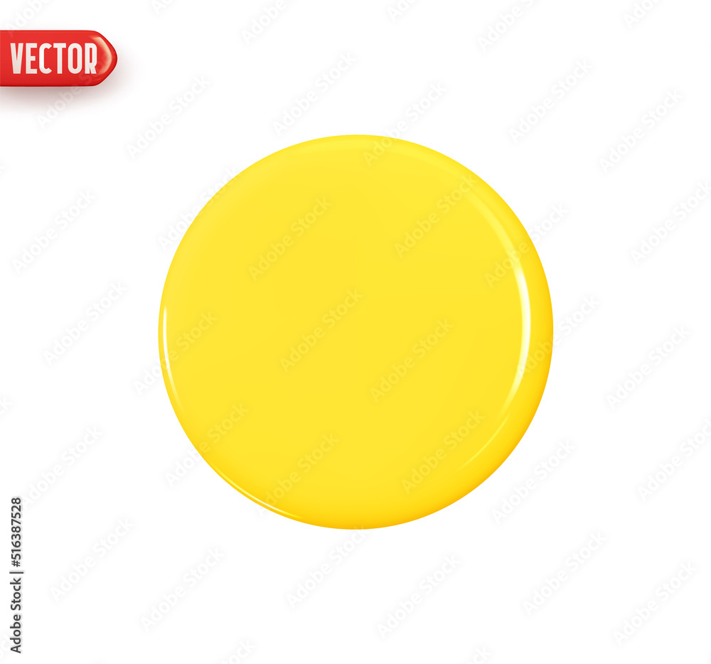 Gold coin. Yellow Money change. Realistic 3d design In plastic cartoon style. Icon isolated on white background. Vector illustration