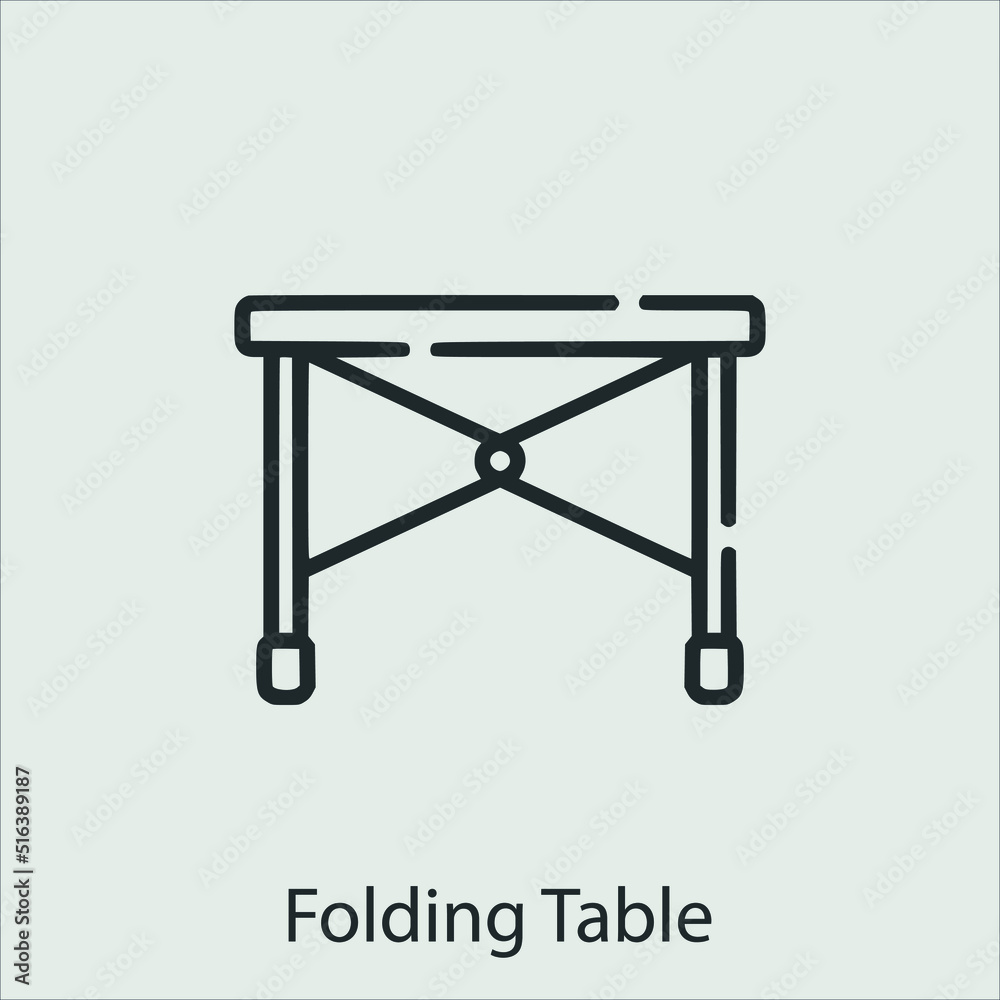folding table icon vector icon.Editable stroke.linear style sign for use web design and mobile apps,logo.Symbol illustration.Pixel vector graphics - Vector folding table icon vector icon.Editable stroke.linear style sign for use web design and mobile apps,logo.Symbol illustration.Pixel vector graphics - Vector