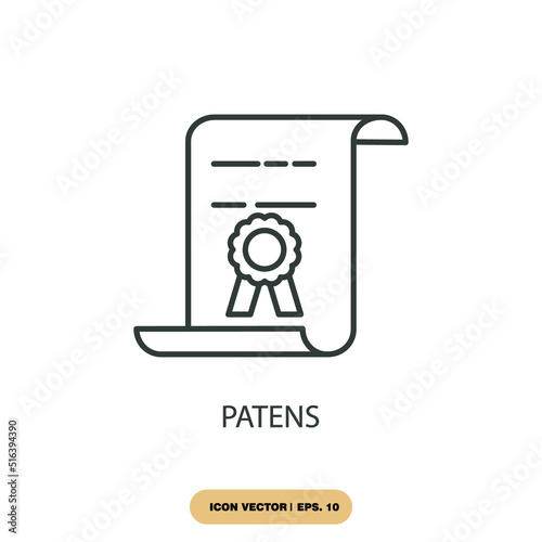 patents icons  symbol vector elements for infographic web