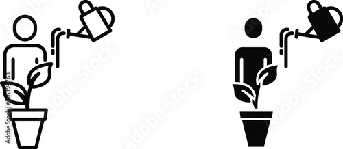 Professional growth icon , vector illustration