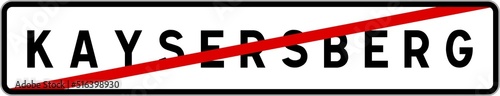 Free Download Panneau sortie ville agglomération Kaysersberg / Town exit sign Kaysersberg - GFXLoad