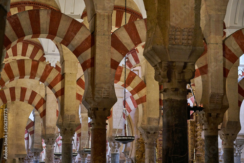 The former mosquee of Cordoba is today a catholic chatedral, and is a courious mix of different arquitectural styles created over the centuries photo