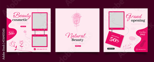 Natural Beauty Center Makeup Social media post Banner
