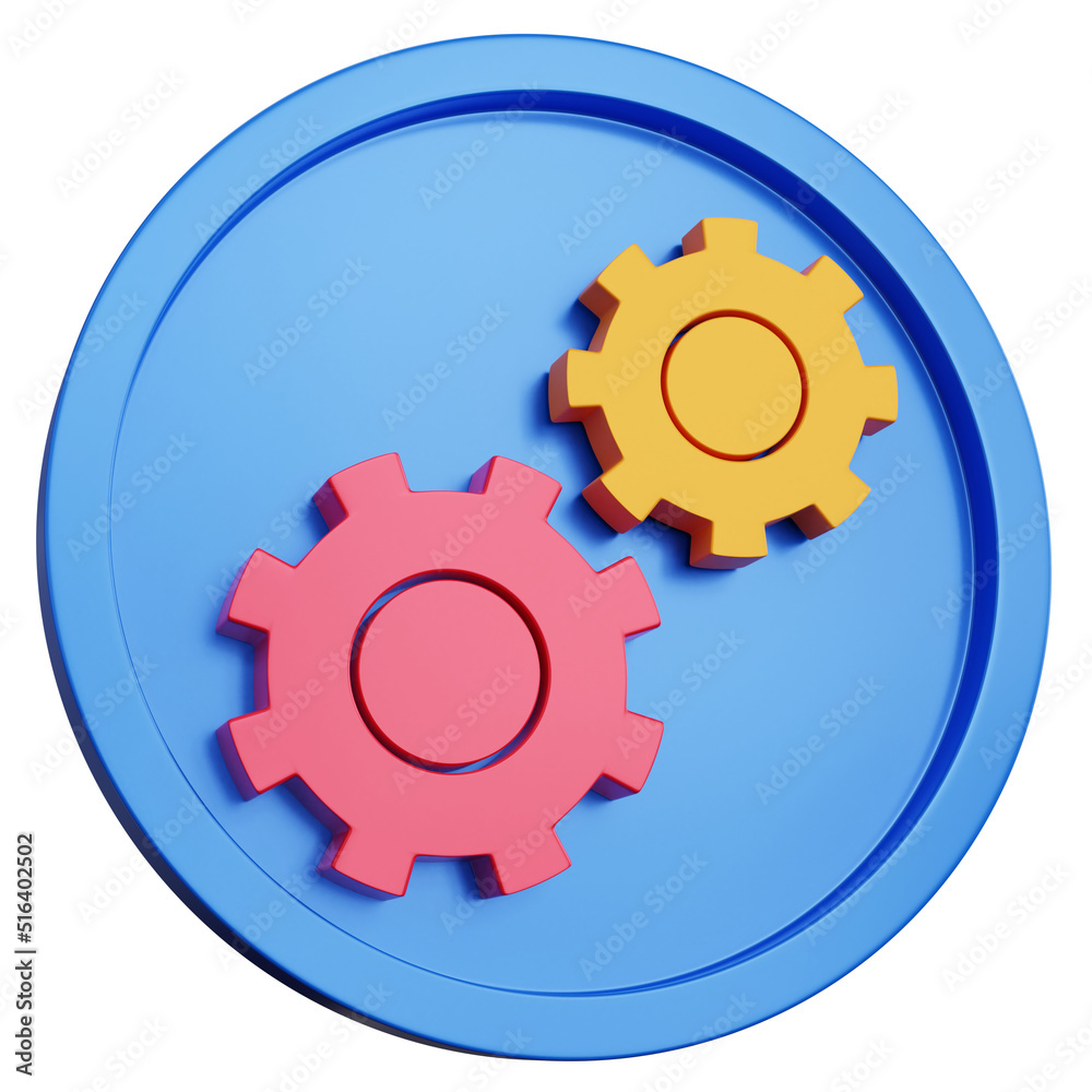 3d rendering icon settings isolated 3d rendering icon settings isolated