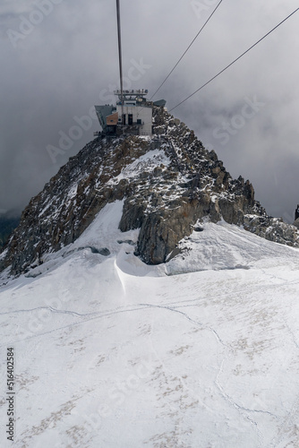 Punta Helbronner in the italian side of Mont Blanc massif, the highest mountain range in the Alps photo