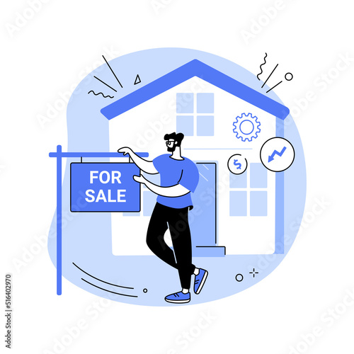 Selling assets isolated cartoon vector illustrations.