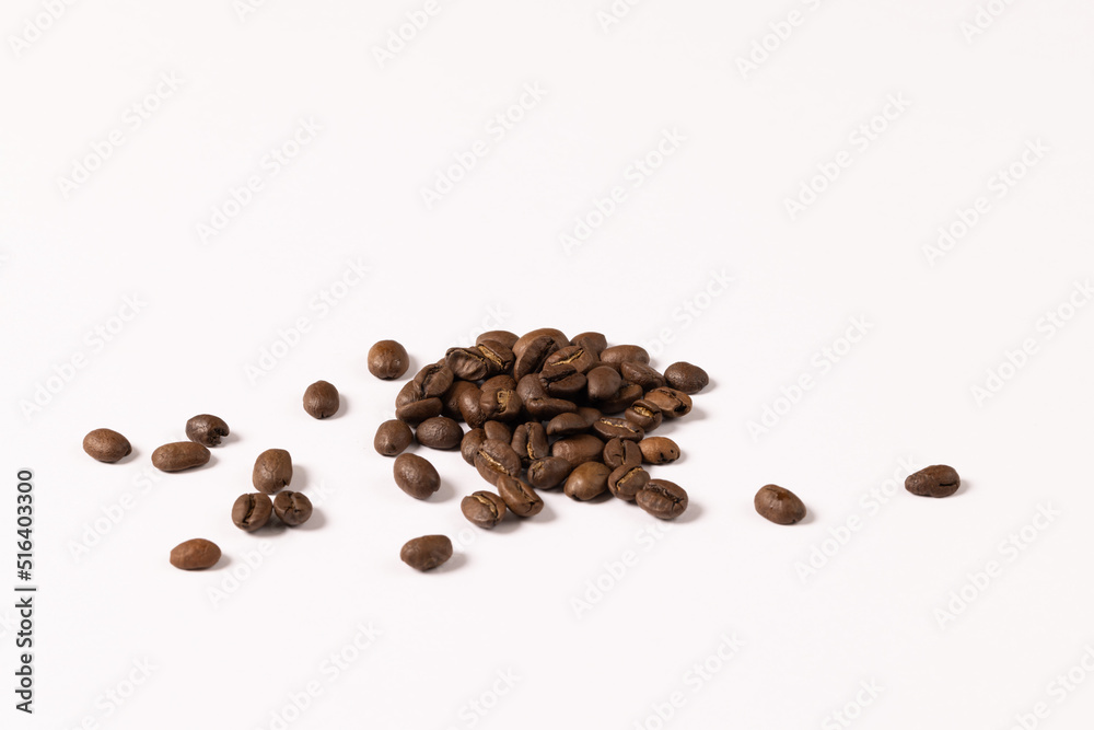 Image of pill of a coffee beans on a white background Image of pill of a coffee beans on a white background