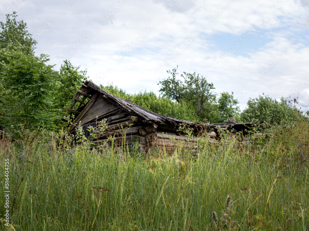 Very old wooden house, countryside and pure nature Very old wooden house, countryside and pure nature