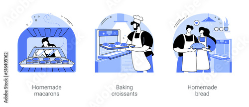 Baking at home isolated cartoon vector illustrations se