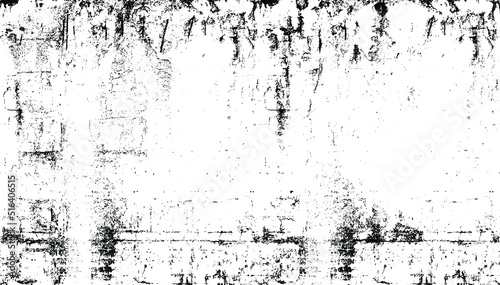 Wallpaper Mural Monochrome texture composed of irregular graphic elements. Distressed uneven grunge background. Abstract vector illustration. Overlay for interesting effect and depth. Isolated on white background. Torontodigital.ca