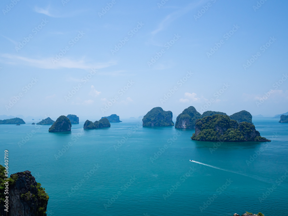 View of beautiful Andaman Sea from Ko Hong viewpoint, Krabi, Thailand View of beautiful Andaman Sea from Ko Hong viewpoint, Krabi, Thailand