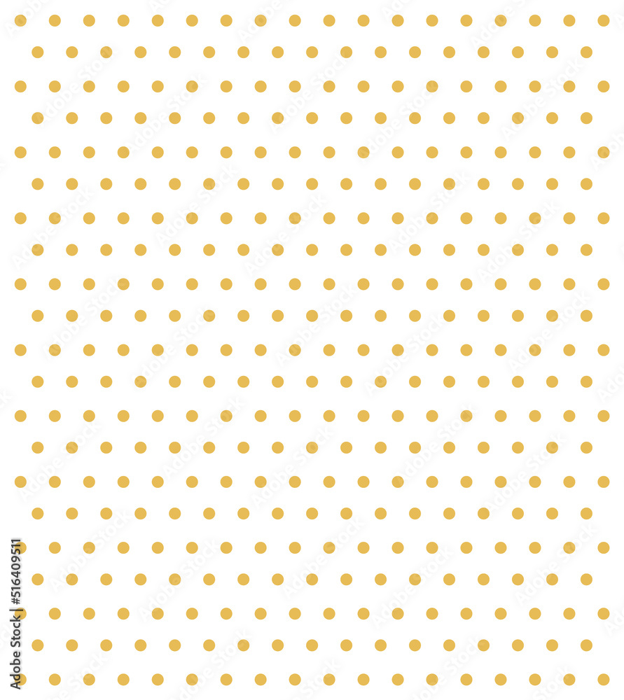 Seamless abstract modern pattern with yellow dots geometric shapes on white background, simple banner, design for decoration, wrapping paper, print, fabric or textile, lovely card, vector illustration
