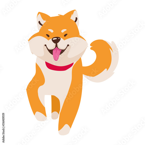 shiba inu walking character